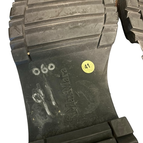 MaxMara Black Leather Buckle Combat Boots Size 41 - Picture 7 of 7